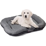 Hundebett Große XXL: 120 x 90 cm | Wasserfest Hundematratze für Hunde | Hundematte für groß und klein | Codurastoff | Waschbar | In und Outdoor | Farbe: Grau | Hundesofa S, M, L, XL, XXL | Extra Groß