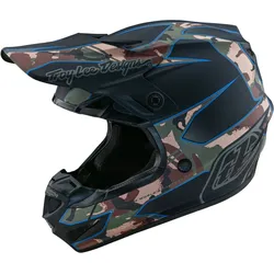 Troy Lee Designs SE4 Polyacrylite Matrix MIPS Motocross Helm, schwarz, Größe 2XL für Männer
