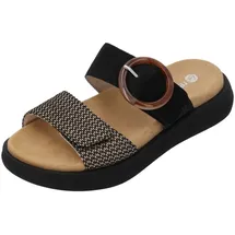 REMONTE Damen D2N51, Frauen Slipper,Pantoletten,Slip on,Freizeitschuhe,Schlupfschuhe,schluepfschuhe,Slides,Slip-ons,Mules,schwarz Kombi (03),36 EU - Schwarz - 36