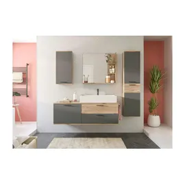 xonox.home Mason Hochschrank 37 x 152 cm Basalt Grau Kunststoff