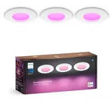 Philips - SET 3x Dimmbare LED-RGBW-Badezimmerleuchte Hue SLIM LED/8,3W/230V - Weiß