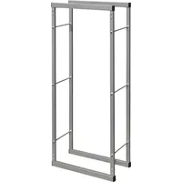 V2Aox Kaminholzständer Metall 60 x 150 cm Schwarz