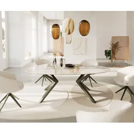 DeLife Edge 220 x 76 x 120 cm weiß-beige