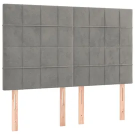 vidaXL Boxspringbett 140 x 200 cm Hellgrau