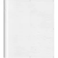 vidaXL Seitenmarkise 120 x 700 cm Weiß Polyester