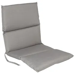 Polster Niederlehner Rollstepp - Graues Gartenstuhl-Kissen 100x50x6 cm - Hoher Sitzkomfort, Baumwolle-Polyester-Mix, strapazierfähig & langlebig