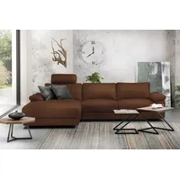 KAWOLA Ecksofa XL Lola Leder Recamiere links braun