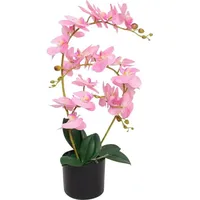 vidaXL Künstliche Orchidee mit Topf 65 cm Rosa