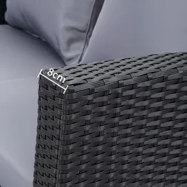 MeXo Lounge-Set 4-tlg. schwarz
