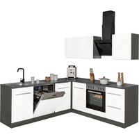 Kochstation Winkelküche »KS-Brindisi«, ohne Geräte, Stellbreite 220/220 cm weiß