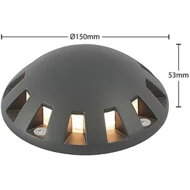 LINDBY Außenleuchte Aluminium IP67 10 W 1-flammig schwarz
