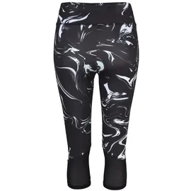 LASCANA ACTIVE Caprileggings Damen schwarz-gemustert-weiß Gr.36/38