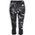 LASCANA ACTIVE Caprileggings Damen schwarz-gemustert-weiß Gr.36/38