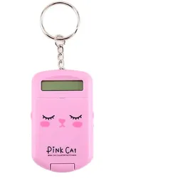 Mini-Rechner, niedlicher Cartoon mit Schlüsselanhänger, 8-stelliges Display, tragbarer Taschenrechner für rosa