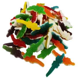 fruchtgummi-klassiker Fruchtgummi Krokodile mit weichem Schaumzuckerboden Halal 1000g