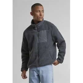 URBAN CLASSICS Teddy With Stand Up Collar Übergangsjacke - Grau