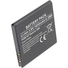 AccuCell Akku passend für HTC Desire 300, Li-Ion, 3,8V, 1650mAh, 6,3Wh