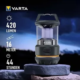 Varta LED Camping-Laterne Outdoor Sports L20R Laterne Schwarz