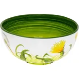 Lashuma Italienische Servierschüssel Keramik, Obstschüssel 22 cm, Runde Salatschale Design: Pusteblume