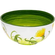 Lashuma Italienische Servierschüssel Keramik, Obstschüssel 22 cm, Runde Salatschale Design: Pusteblume