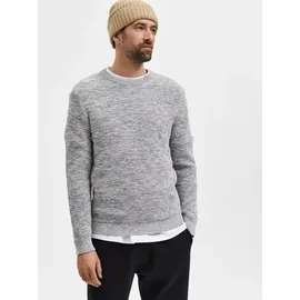 Selected Rundhalspullover »SLHVINCE LS KNIT BUBBLE CREW NECK NOOS«, Gr. S, Marshmallow, , 27232569-S