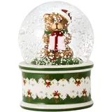 Villeroy & Boch - Christmas Toys Schneekugel mit Bärenmotiv, Set, Größe 6,5 x 6,5 x 9 cm, Mehrfarbig, Spülmaschinenfest, Mikrowellengeeignet, Weihnachtsdekoration, Porzellan und Glas