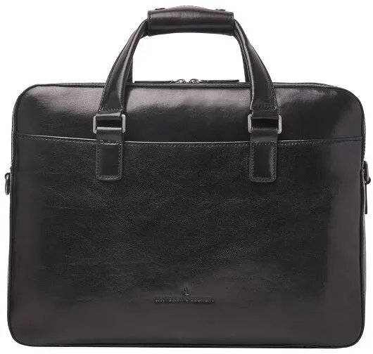 Castelijn & Beerens Paul Aktentasche Leder 41 cm Laptopfach  schwarz