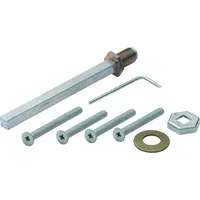 HOPPE Befestigungs-Set für Schutz-Wechselgarnituren (Knopf/Griff), Türstärke: 87-97mm