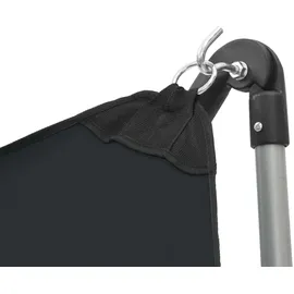 vidaXL Hängematte mit faltbarem Ständer Schwarz