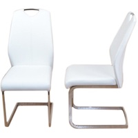 2er-Set Freischwinger Schwingstühle Esszimmerstühle Stuhl Stühle Kunstlederbezug
