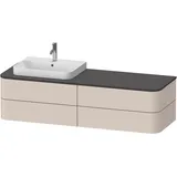 Duravit Waschtischunterschrank Happy D.2 Plus 160x55cm, f K, 4 La, f MWT, li, Tau matt