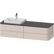 Duravit Waschtischunterschrank Happy D.2 Plus 160x55cm, f K, 4 La, f MWT, li, Tau matt