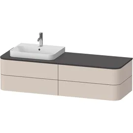 Duravit Waschtischunterschrank Happy D.2 Plus 160x55cm, f K, 4 La, f MWT, li, Tau matt