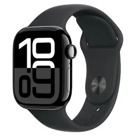 Apple Watch Series 10 GPS 42 mm Aluminiumgehäuse diamantschwarz Sport Loop tinte