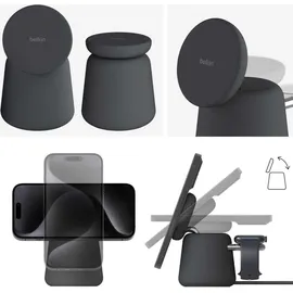 Belkin BoostCharge Pro Kabellose 2-in-1-Ladestation mit MagSafe (15 W), grau - Grau