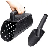 Metalldetektor-Sandschaufel-Set Metalldetektor Sandschaufel für Metalldetektion und Graben Flacher Löcher mit ergonomischen Schaufeln und Sandschaufeln mit Filterlöchern