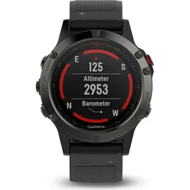 Garmin fenix 5 grau mit schwarzem Armband