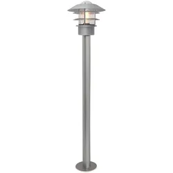 Licht-Erlebnisse Wandaußenleuchte RIVER Silber 304er Edelstahl Glas IP44 LE57416