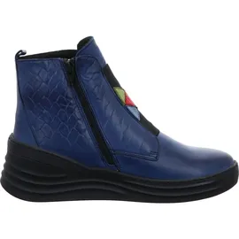 Gemini Damen Stiefelette Leder Textur mehrfarbig Plateau Keilabsatz 033652-02, Größe:42 EU
