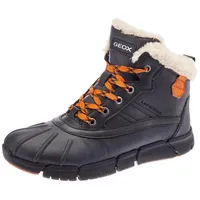 GEOX J FLEXYPER Boy B ABX Ankle Boot, Black/ORANGE,
