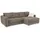 luma-home Ecksofa-Dauerschläfer, Braun, Taupe, Textil, 3-Sitzer, Füllung: Taschenfederkern, Ottomane links, L-Form, seitenverkehrt montierbar, Ottomane rechts, links montierbar,L-Form, 288x186 cm, Wohnzimmer, Sofas & Couches, Wohnlandschaften, Ecksofas