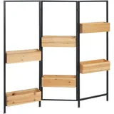 Mendler HWC-L32 116 x 118 cm Schwarz, Natur