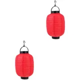 ABOOFAN 2 Stück Winter-Melonen-Laternen-Dekorationen Festival Solar Faltbar Japanischer Stil Laterne Diy-Laterne Outdoor-Wohnkultur Restaurant-Laterne Japanische Laterne