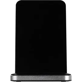 Vivanco Wireless Fast Charger, Stand Alu, QI Induktions-Ladegerät, 10W (61340) - Silber/Schwarz