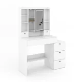 Vicco Schminktisch Livora, 105.5 cm mit LED-Spiegel