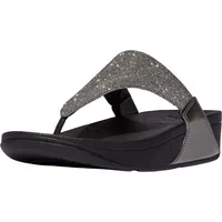 FitFlop Lulu Shimmerlux Toe-Post Sandale, Zinnfarben, 39
