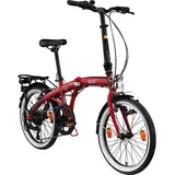 Agon Parklane Klapprad für Damen und Herren 150 - 185 cm Klappfahrrad mit 6 Gängen Fahrrad Faltrad mit Beleuchtung StVZO und Fahrradständer