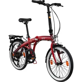 Agon Parklane Klapprad für Damen und Herren 150 - 185 cm Klappfahrrad mit 6 Gängen Fahrrad Faltrad mit Beleuchtung StVZO und Fahrradständer