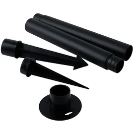 GLOBO Wegleuchte Garten außen Außenleuchte Stecklampe Erdspieß Akku, schwarz opal, 1x LED Solarleuchte Kunststoff,