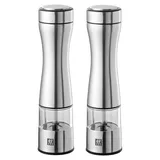 Zwilling Elektrische Gewürzmühle Edelstahl 2er Set Weiß befüllt
